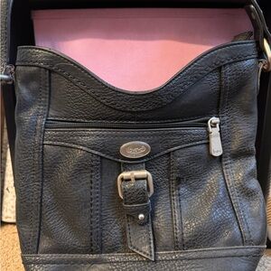 b.o.c. Black Leather Shoulder Bag
